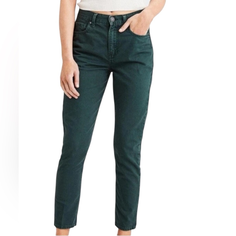 AE American Eagle Stretch Corduroy Mom Straight Pant, Green